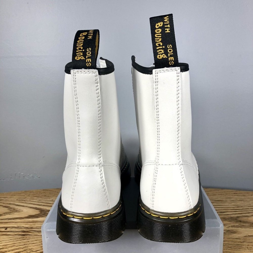 NEW Dr. Martens Zavala Leather Combat Boots (Women’s 9, white) - Picture 4 of 7